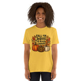 Fall For Jesus T-Shirt: Christian Autumn Faith Tee